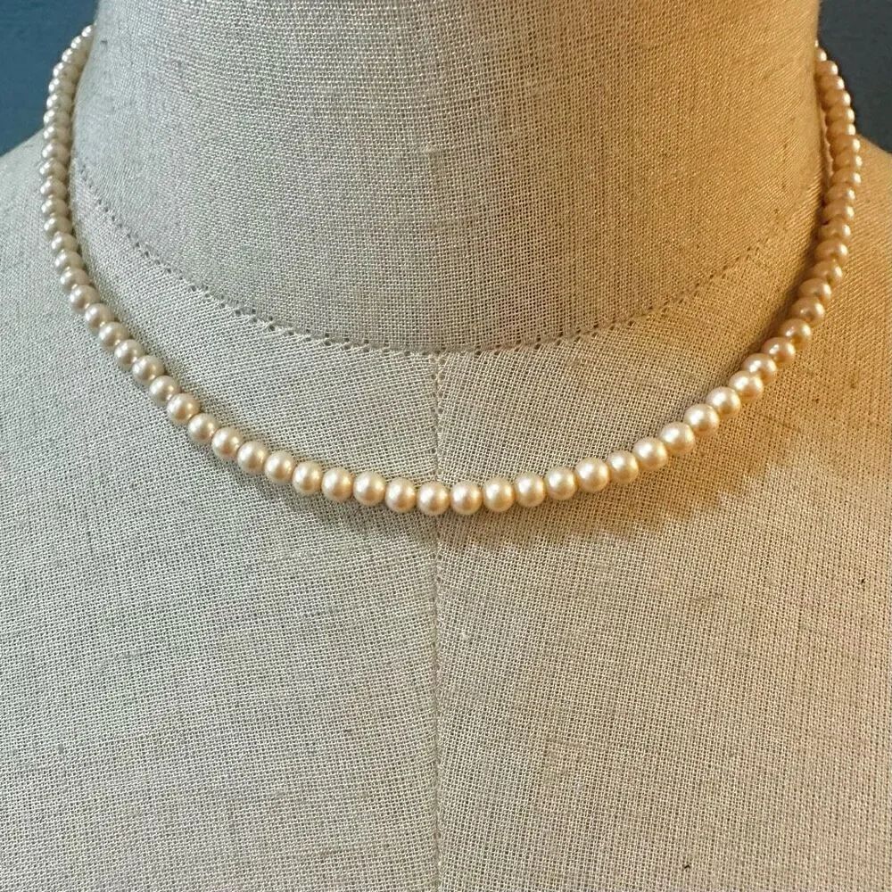 Trifari vintage faux pearl necklace